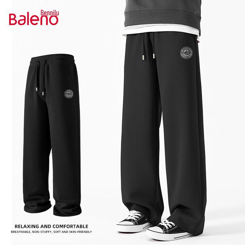 

Baleno Men s Loose Fit Wide-Leg Casual Pants 2XL