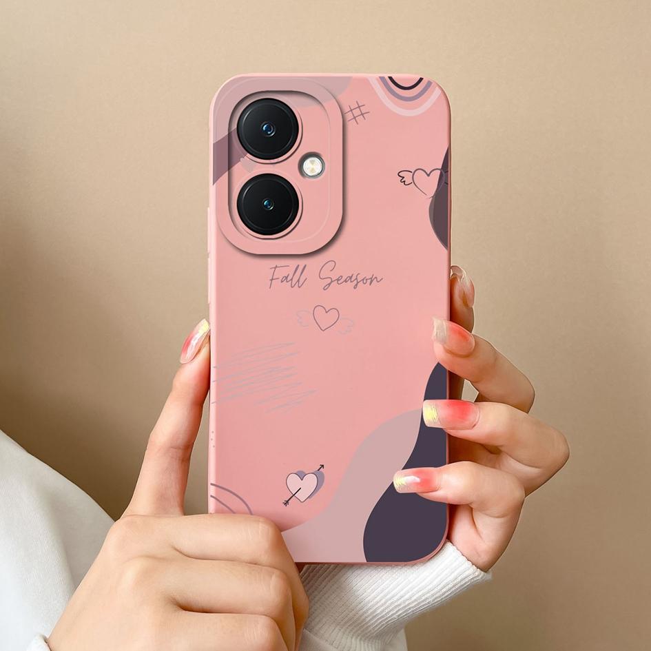 Case For Vivo Y36 Y27 Y78+ V29 Lite Y17S X90 Pro Pretty Heart Protective Phone Cover Camera Protection Soft Silicone Housing For Vivo Bumper Case