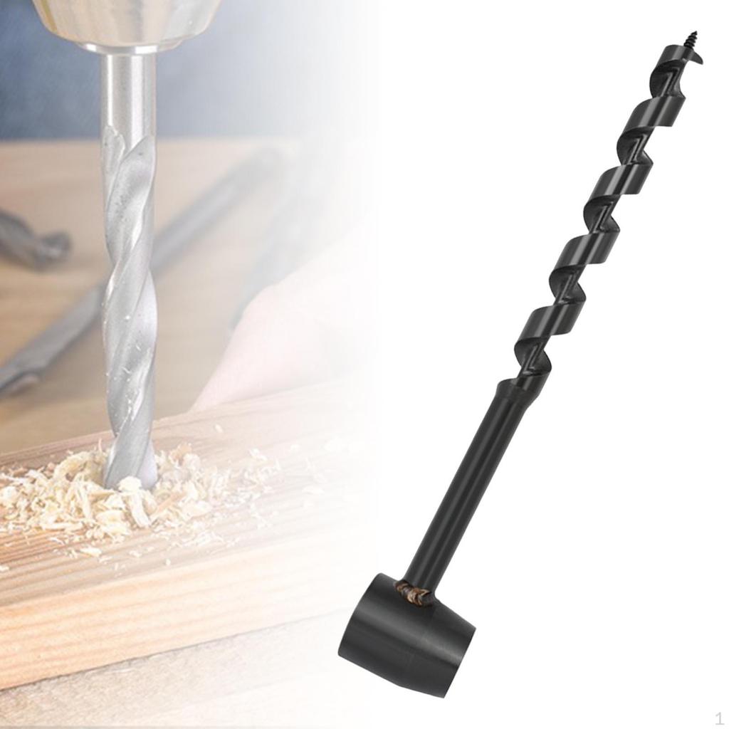 Wood Auger Survival Tools, Heavy Duty Bushcraft Woodworking Spiral Hole Hand Drill for Backpacking