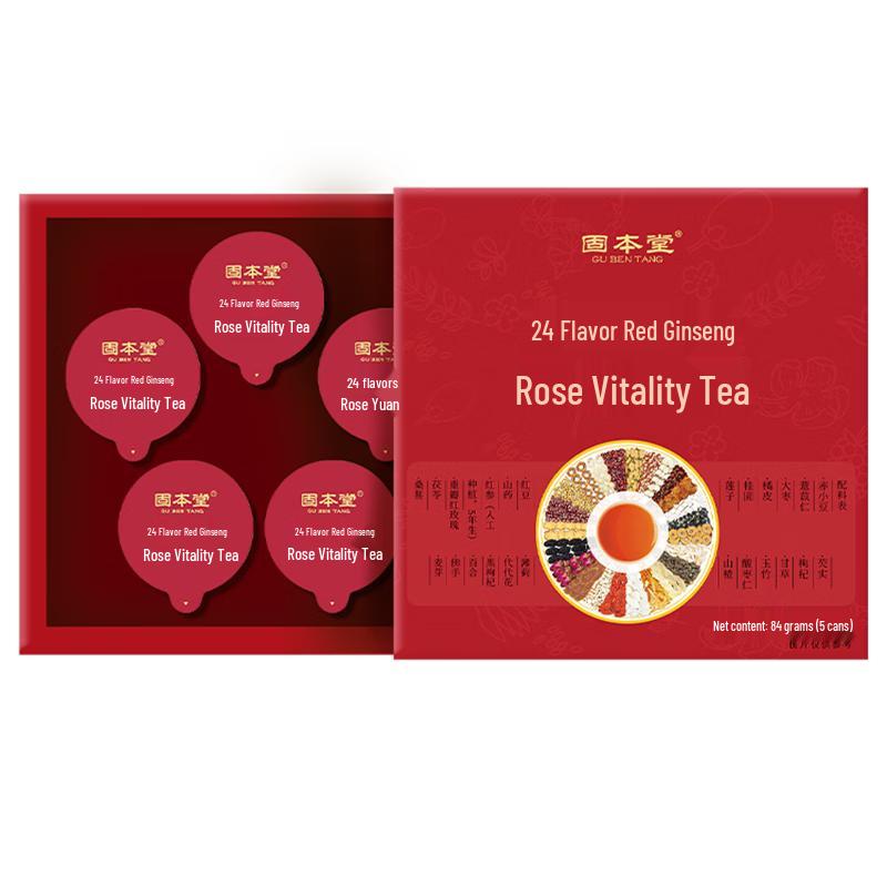 Gutben Hall Red Ginseng Rose Vitality Tea