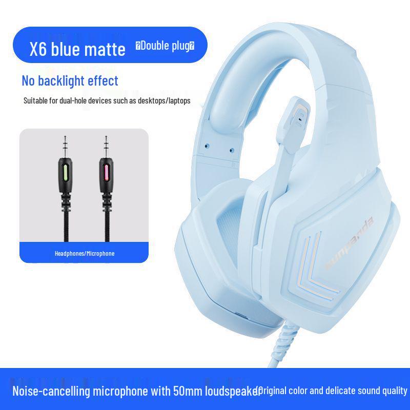 Gaming USB Headphones: Noise-Cancelling with Cool Lighting Effects for PC & Laptop