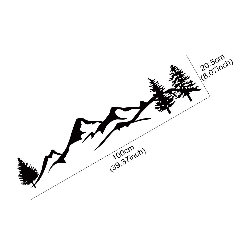 Car Sticker Mountain Tree Forest Graphic Vinyl Decal Camper Trailer Bumper Truck Door Panel Decoration Decal Auto Accessories