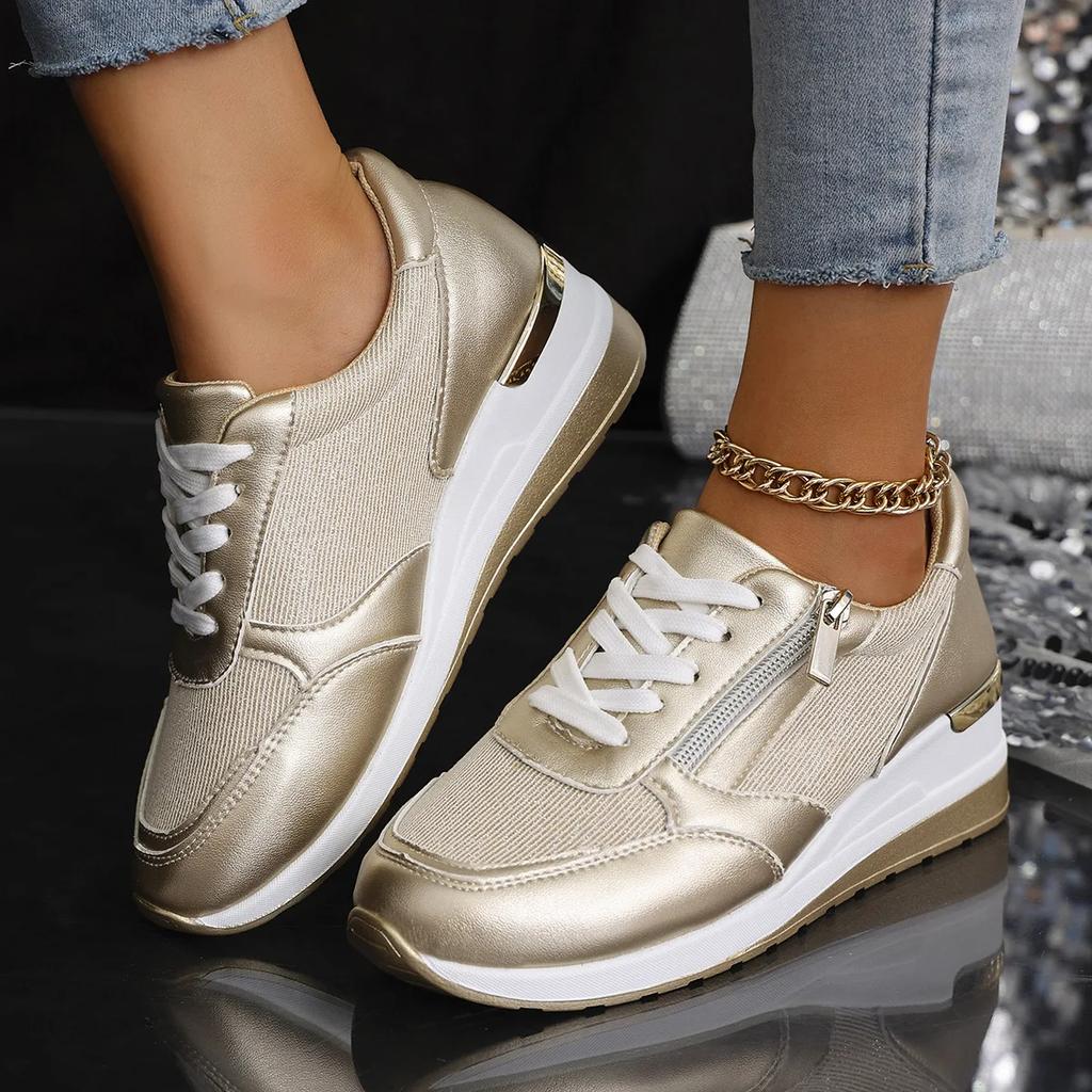 Sneakers for Women Breathable Mesh Casual Shoes Wedge Platform Vulcanize Shoe Light Sports Running Shoes Womens Tennis Footwear