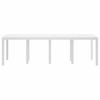 Garden Table White 250 x 100 x 73 cm Poly Rattan