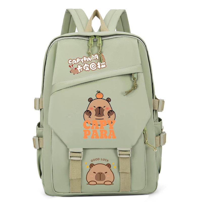 New Kapibara cute emoji print college light style primary and secondary school students spine bag