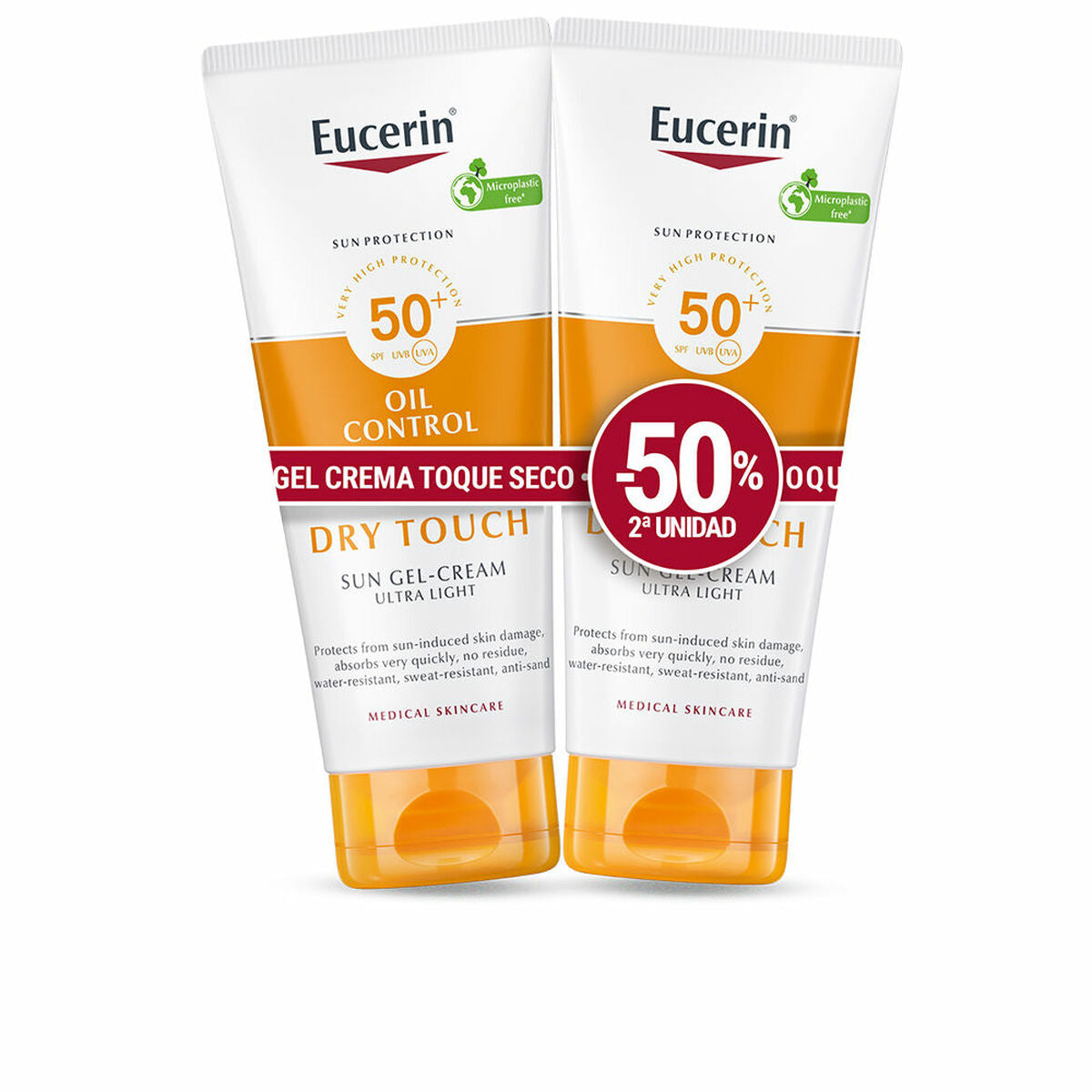 

Солнцезащитный гель Eucerin Sensitive Protect 50 мл x 2 Крем Сухой Spf 50