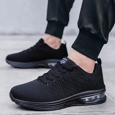 2021 Men'S Shoes Sports Casual Flying Weaving Breathable Fashion Large Size Lightweight Running Shoes Air Cushion Men'S Shoes