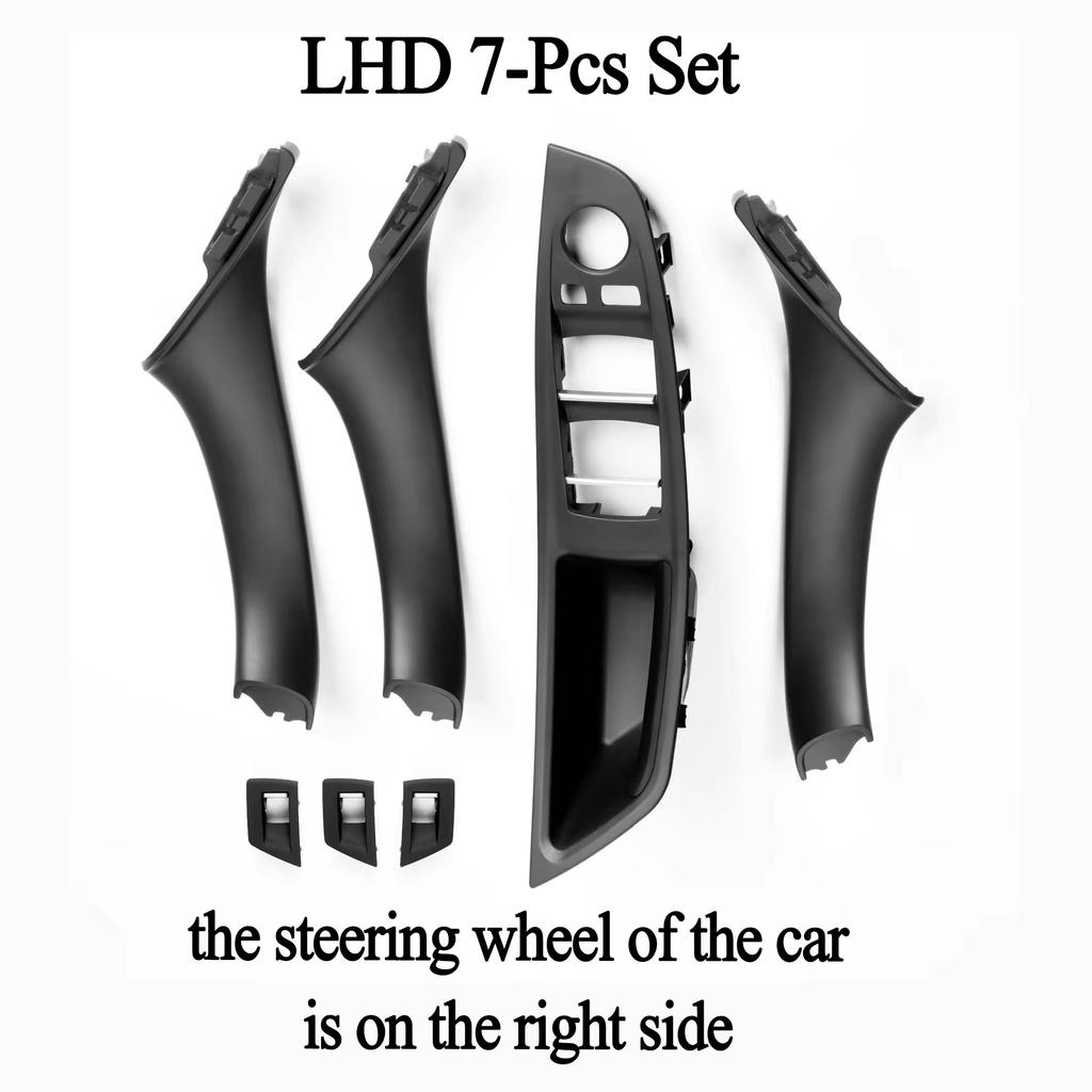 Carbon Fiber Inner Handle for F10 F11 F18 BMW 5 Series Armrest Pull Trim Cover 7 Pcs Set 51417225875 51417261933 51417225879