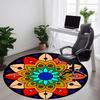 1pc Mandala Artwork Carpet, Round Non Slip Durable Large Size Office Carpet, Suitable for Office