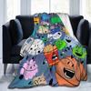Cute Cartoon BFDI Animated Blankets Flannel Awesome Breathable Throw Blanket for Coverlet Spring Autumn