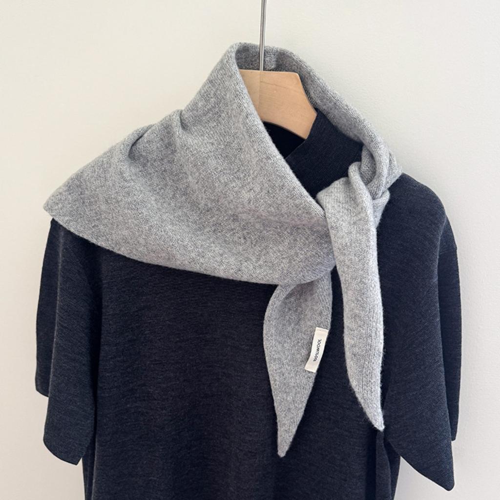 Knitted, Triangular Scarf, Shawl, Warm Headscarf, Multifunctional, Warm, Non Elastic, Hand Washable, Easy To Care For, Women's Scarf, Neck Scarf