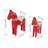 Wooden Swedish Dala Horse Handmade Hand Painted Coloring Swedish Dala Horse Statue Souvenir 1Pair Fine Carving for Decoration