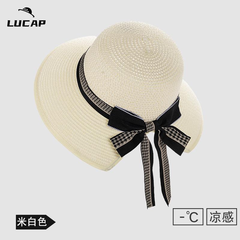 

Новая весенне-летняя дышащая шляпа-котелок с бантом, пляжная солнцезащитная шляпа от солнца, защита от УФ-лучей, походная шляпа от солнца