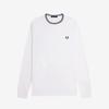 Fred Perry [Baseline] Long Sleeve Twin Tip T-Shirt - White Afpm2539602-100