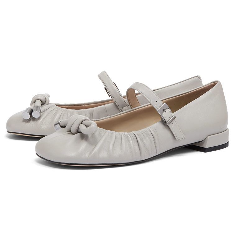 Charles & Keith Comfortable Durable Square Heel Mary Jane Shoes Women shoes Gray SL1-70920010_GREY