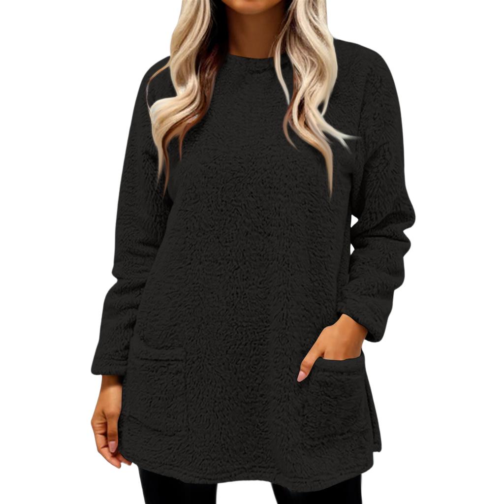 Sweatshirts For Women Mock Turtleneck Fall Winter Warm Sweater Plus Size Tunic Pullover Tops With Pockets
