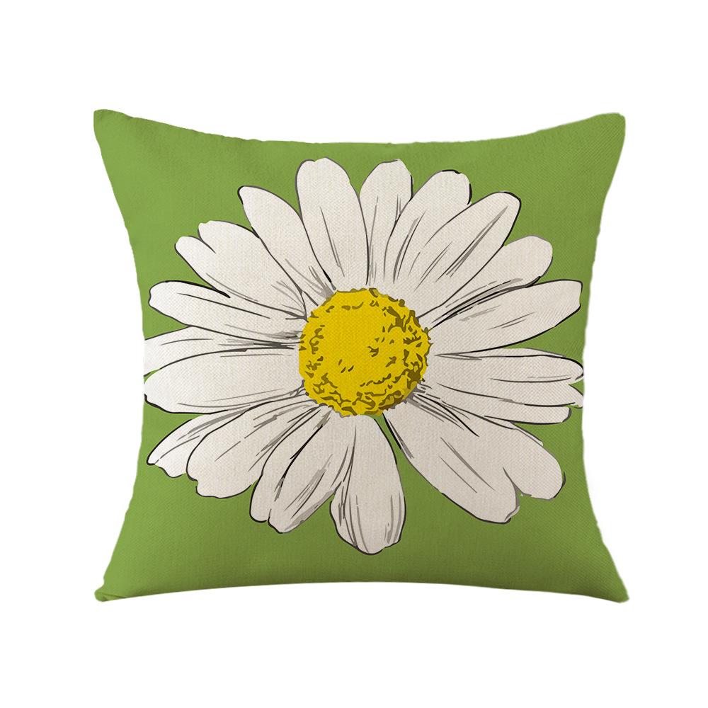 Spring Pillow, Daisy Pillowcase, New Printed Pillow, Office Sofa Pillowcase