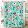 Bright Chic Bathroom Shower Curtain with Floral Patterns Modern Waterproof Decoration for Home Bathrooms Multiple Colors Availab