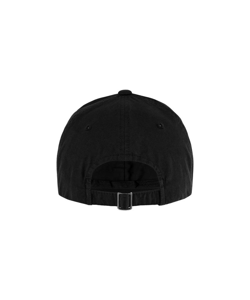 Emoseutaenseukeulleob Pentagram Embroidered Cap - Black