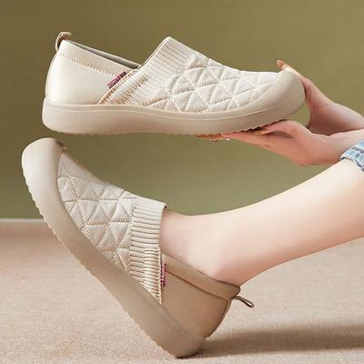 Damen Frühjahr Mode Neue Schuhe - Ein Schritt Flache Stoffschuhe - Leicht, Weiche Sohle, Bequem, Vielseitig, Mutterschuhe