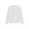 European & American White Heavy Knit Round Neck Sweater - Women's Casual Autumn/Winter Fashion 2026 Arrival