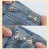 Alloy Tighten Waist Button Detachable No Sewing Required Jeans Button Adjuster Beautiful Heart Retractable Button