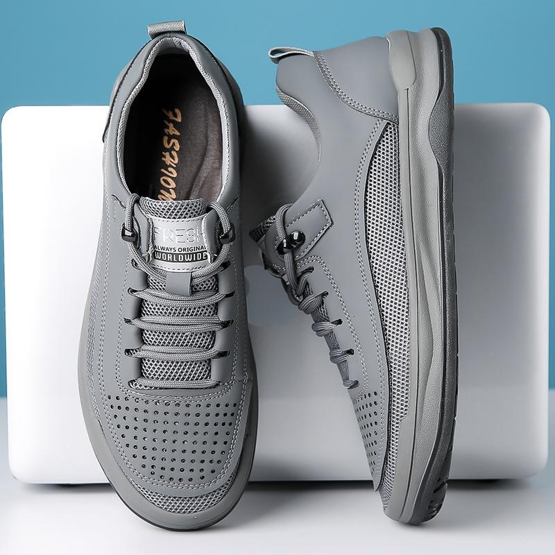 Fashion Autumn Men's Outdoor Comfortable Soft Bottom Anti Slip Waterproof Casual Sneakers Fashion Strap Up Men Sports and Leisure Shoes