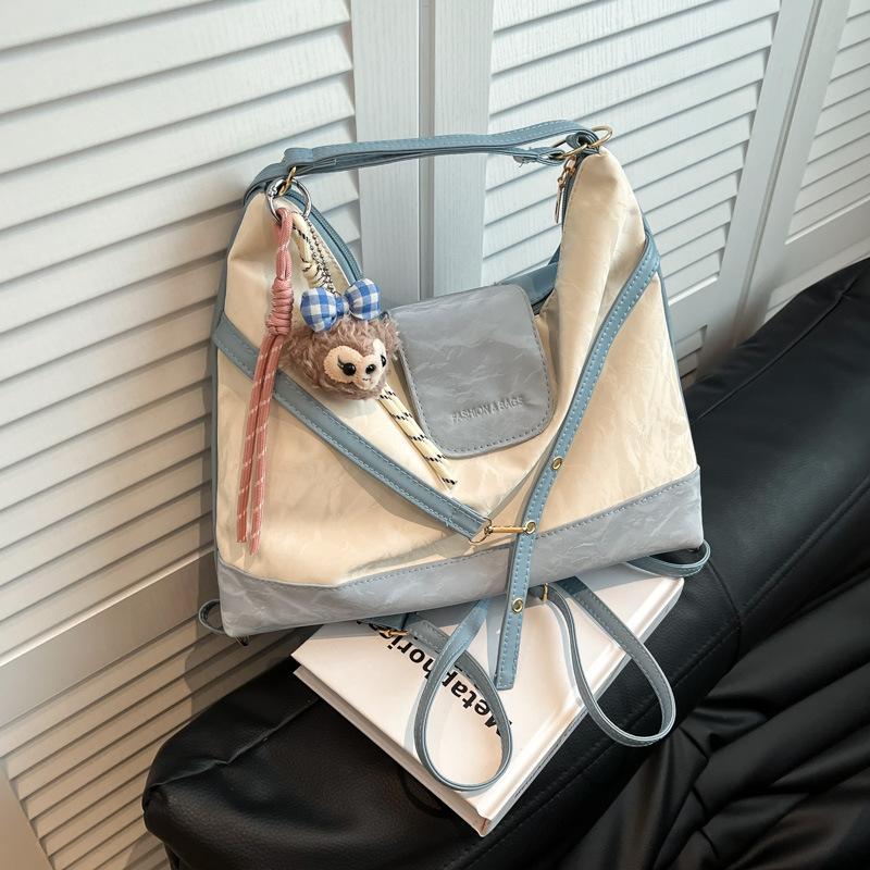 2025 Spring New Messenger Tote Bag Fashion Casual Backpack Simple Retro Bag Underarm Bag Women