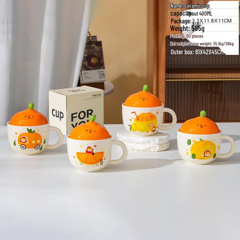 Cartoon-Bär Keramiktasse mit Deckel & Löffel - Niedliche Trinkbecher für Studenten & Festivalgeschenk