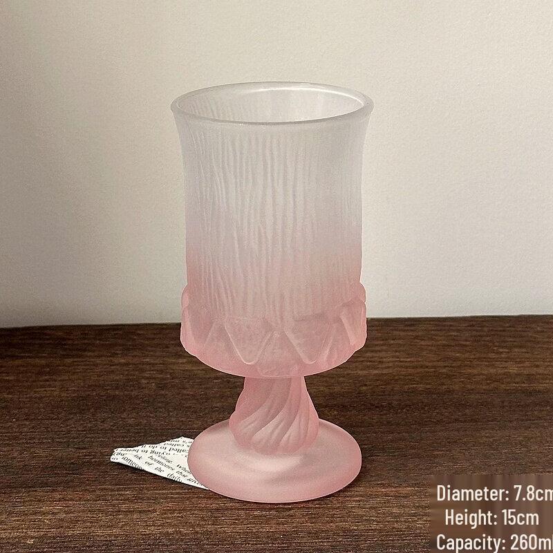 Shangqi Pink Palace Style Glass Goblet Set