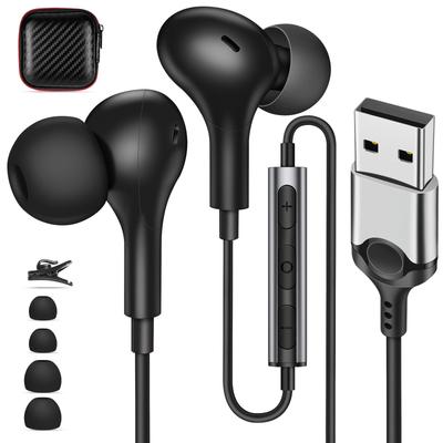 MACLE USB-Ohrhörer mit Kabel, PC-Ohrhörer, Catalyst Call, HIFI-Sound, magnetisch, ZOOM, WEB, Online-Gaming, USB, kompatibel mit PC-Oberfläche, Lautstärkespeicher