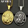 Heiliger Benedikt Medaille Anhänger Halskette für Damen Herren Edelstahl Goldfarbe Katholisches Amulett Halsketten Schmuck San Benito