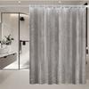 Shower Curtains Flower Embossed Grey Shower Curtain Postal Style Wet Separation PEVA Luxury Dark Dry Waterproof for Toilet 180cm
