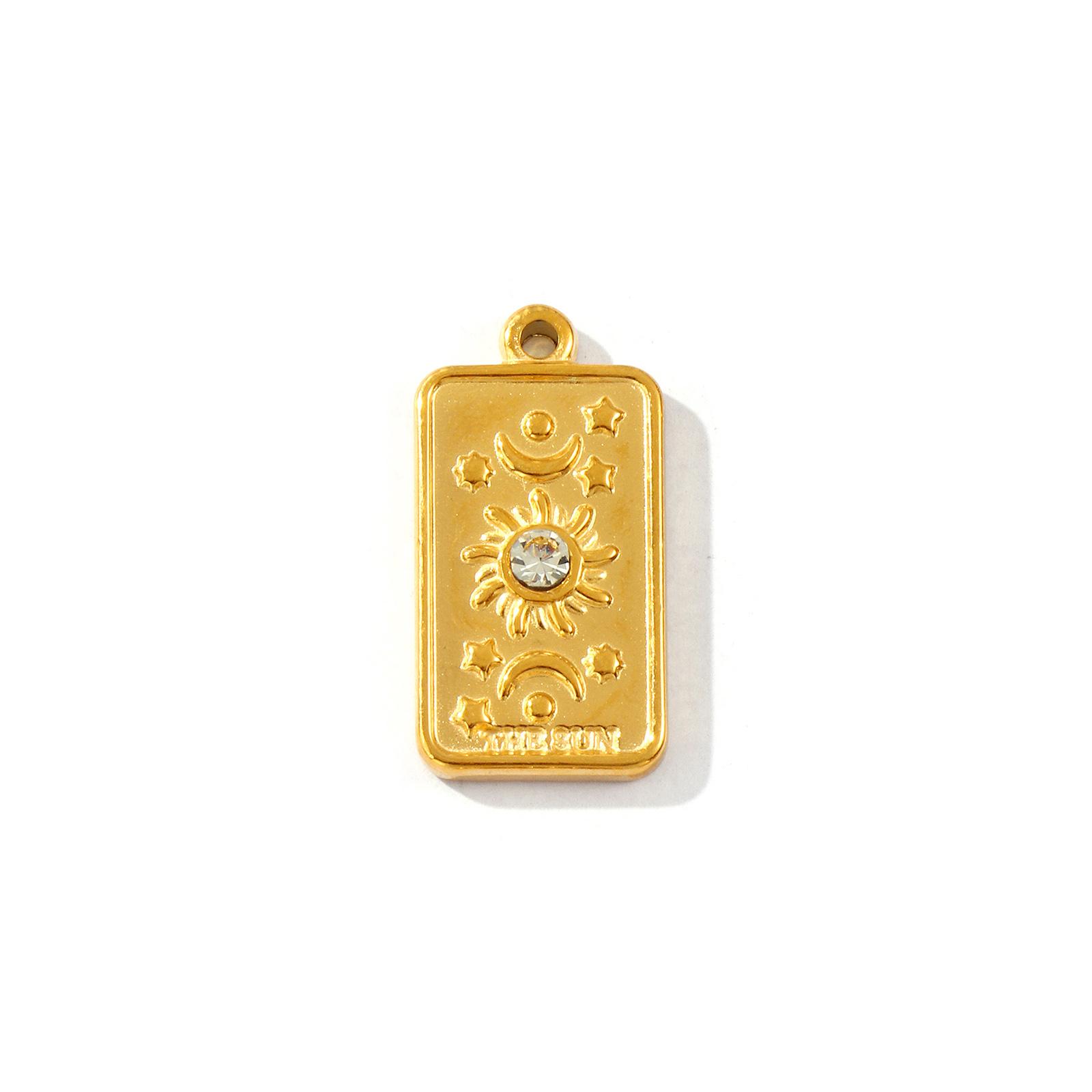 

1 Piece 304 Stainless Steel Charms Key Lacrosse Stick Boots The Sun Tarot Waterproof 18K Gold Plated Pendants For Necklace DIY