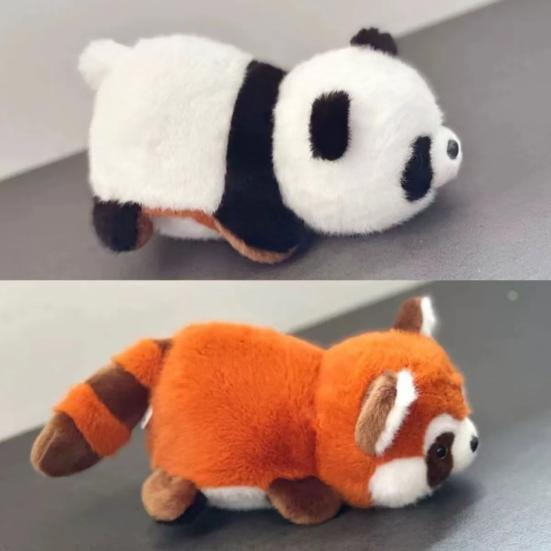 Yousheng Reversible Red Panda Plush Toy Soft Stuffed Animal for Kids Cuddling Companion Lightweight Decorative Pillow Gift for Birthday Christmas Play