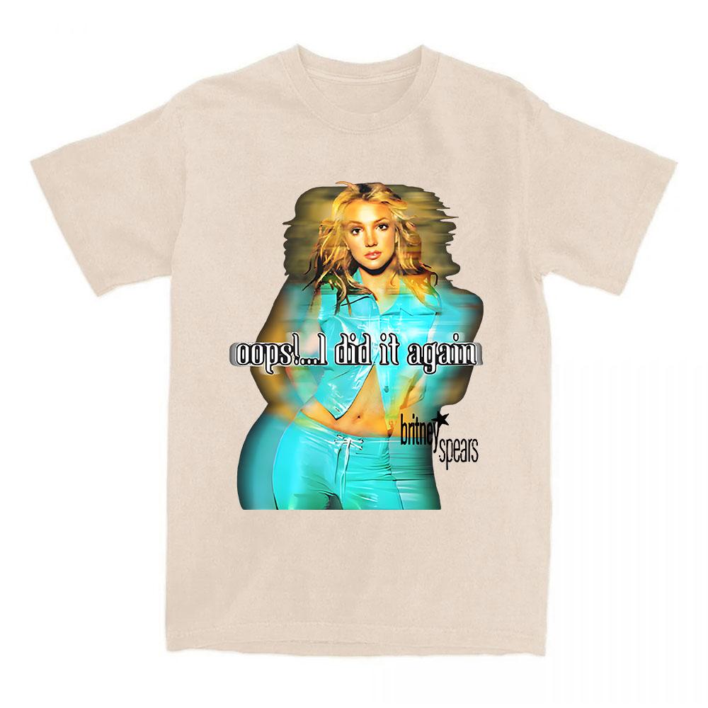 2025 Album Oops!... I Did It Again T-shirt Singer Graphic Tshirt Women Men Clothes Summer Cotton Unisex Streetwear