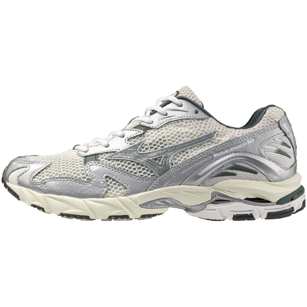 

Mizuno Wave Rider 10 Perfect for and x Green x Light Size 2E Sneakers, Commuting, School, Lifestyle, Stylish, Off-White Beige, 25.0 cm,