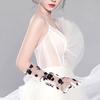 Black Lace Flower Mesh Bridal Evening Gloves - Fashionable Wedding and Dress Accessories