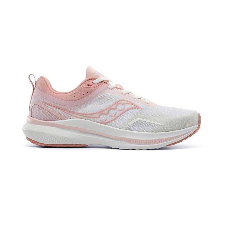 Saucony HUMMING 3 Comfortable Cushioning Slip Resistant Lightweight Low top Casual Running Shoes Women's White Pink S18189-1