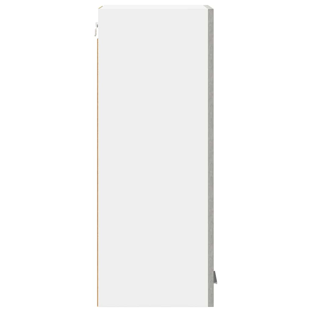 Wall Mounted Cabinet In Concrete Grey and White 30 X 31 X 80 Cm Particleboard