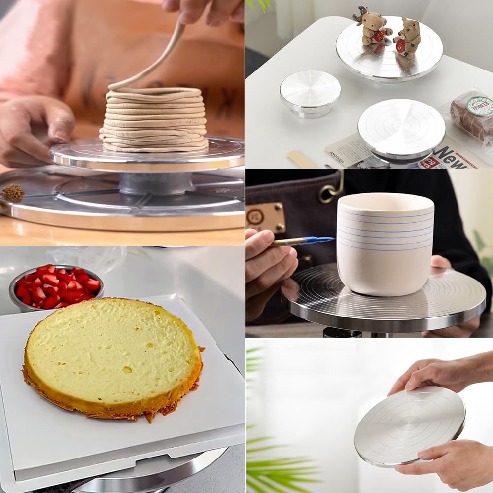 LKCCTK Rotating Swivel Stand Turntable for Small Pottery Sculpting for Home Sculpting and Pottery Workshops 360° Clay, Ceramic, Crafts, Tool,