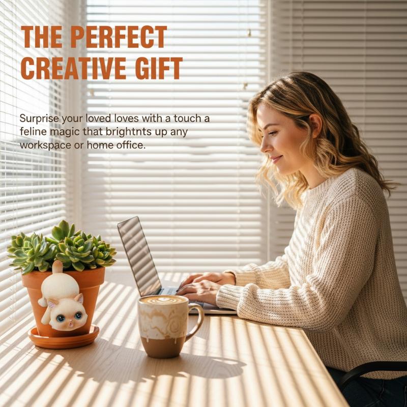 Cat Flower Pot Huggers For Flower Pots, Cute Plant Pot Hanger Ornaments, Funny Plant Decorations For Pots, Resin Cat Figurines