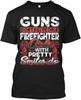 Men T Shirt Firefighter Girls Smile Tshirt