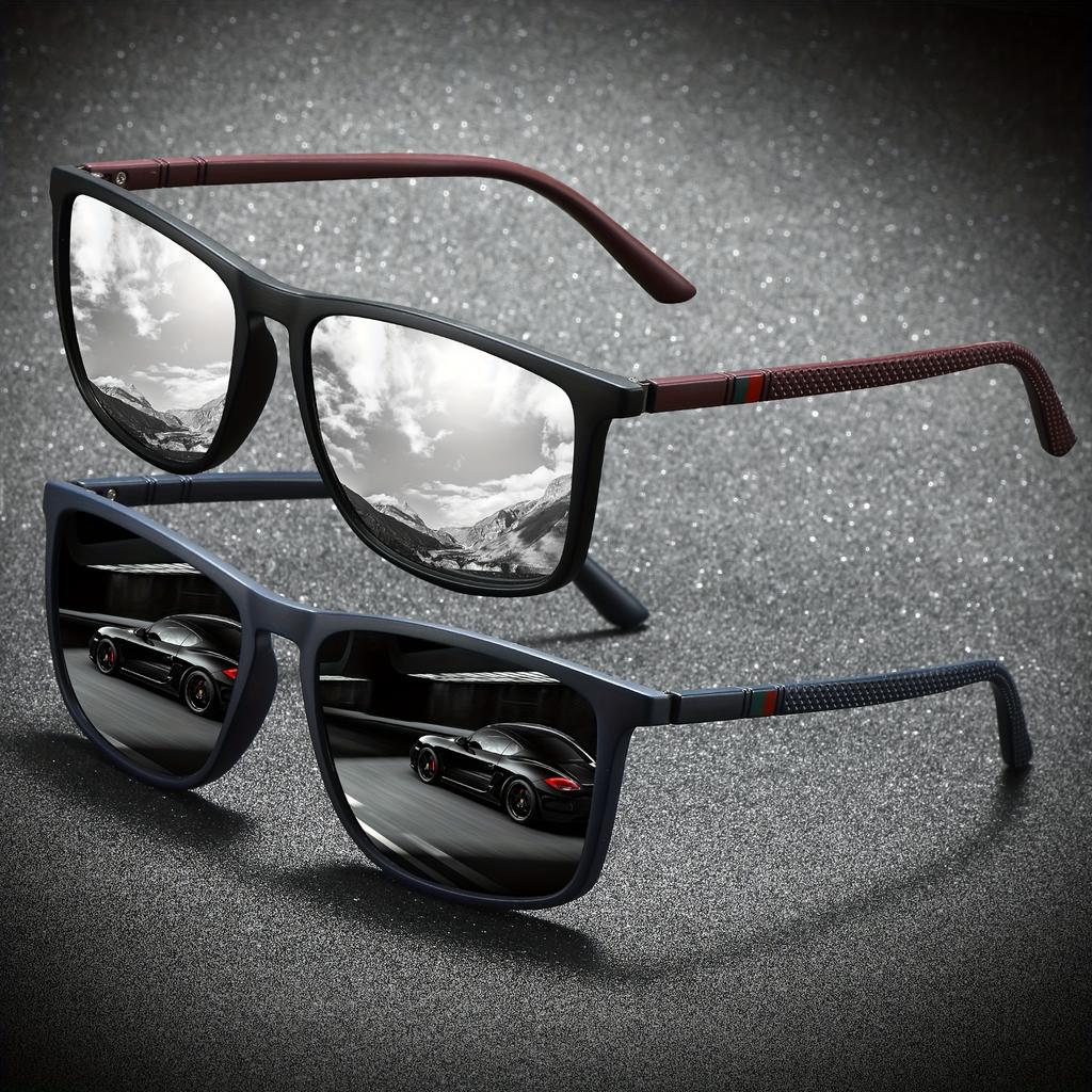 2/3PCS NEW Square Polarized Sunglasses Anti Glare Sun Shades For Summer Party Vacation Travel Driving Fishing UV400