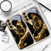 Butterfly on the Branch For Samsung Galaxy S20 FE S21 S22 S23 Plus S24 Ultra S25Ultra S21+ S9+ S22Plus Golden glass phone case