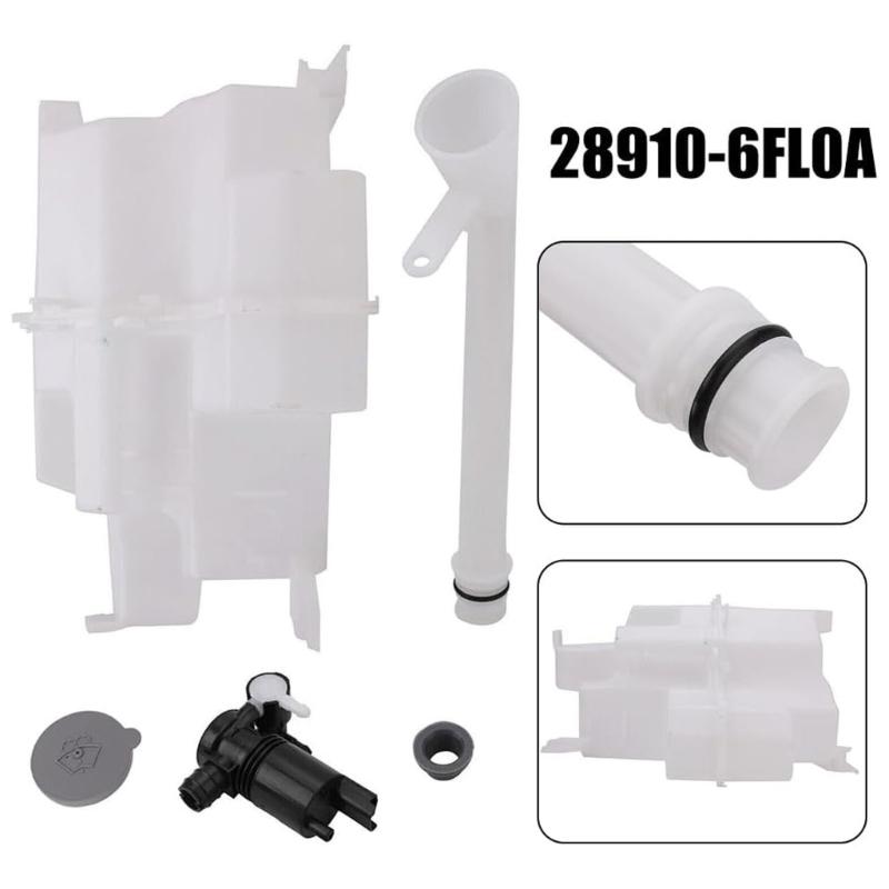 Universal Fit Windshield Washer Tank Reservoir 28910-6FP0A 28910-6FL0A NI1288184 Large 2.5L Capacity Easy Monitoring