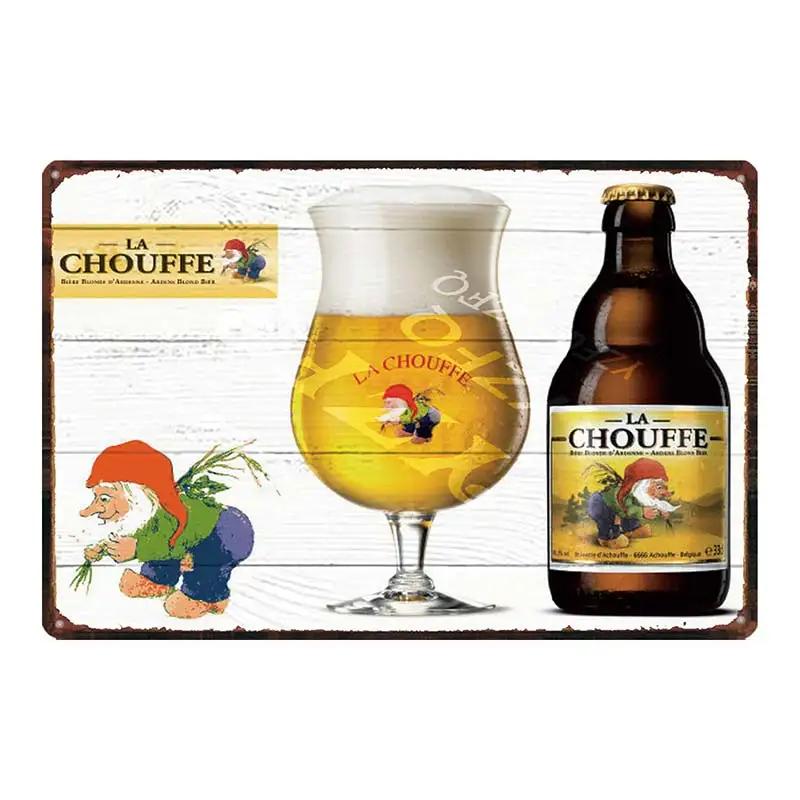 Chouffe Beer Retro Metal Tin Sig Vintage Plate Wall Pub Restaurant Bathroom Decorations For Home Art Decor Iron Poster DU-4910A