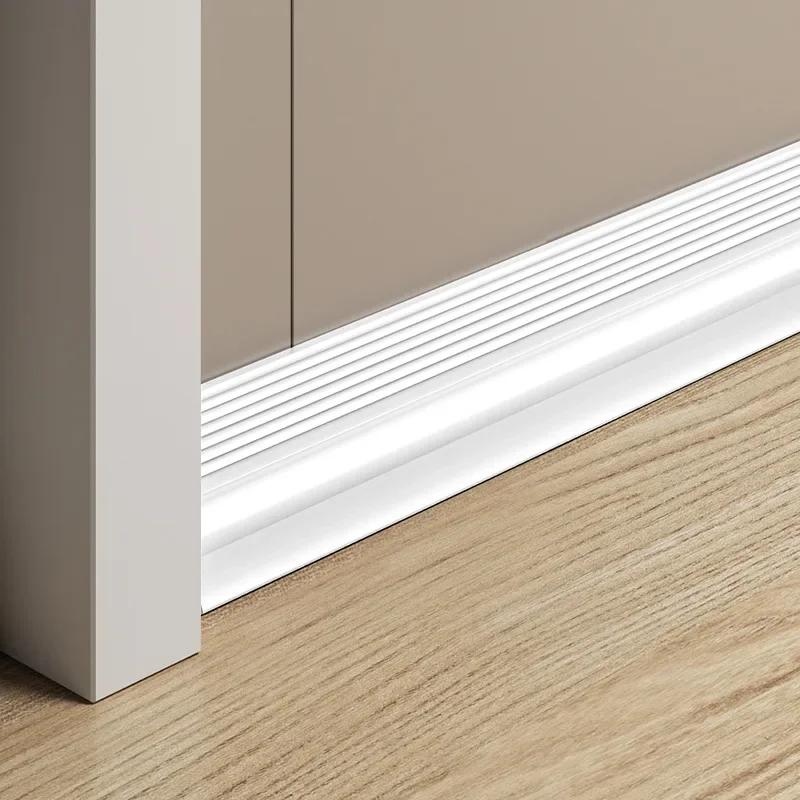 TPE Door Bottom Weatherstripping Triple Soundproof Design For Frameless Sliding Doors Cabinets Closets Shower Rooms 1m