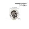 European and American Colorful Zircon Square Geometric Ring for Women Luxury Concave Irregular Finger Rings Statement Jewelry