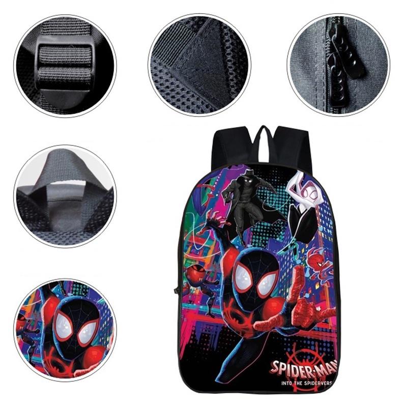 Spiderman Printed Durable Backpack With Adjustable Straps For School And Travel
